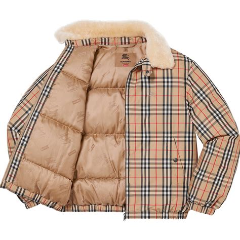 buy supreme burberry|supreme x burberry puffer jacket.